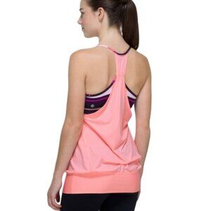 Lululemon No Limits TankBleached Coral / Assorted Stripe Bleached Coral size 6